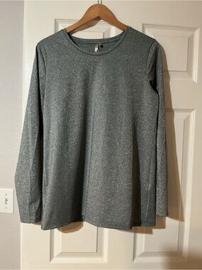 Banana Republic Silver Metallic Crewneck Tee